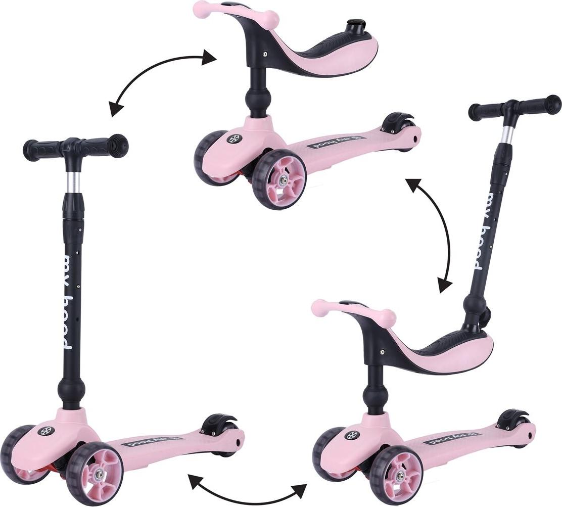 My Hood Multifunktionale Kick'N'Ride-Hüpfburg für Kinder, Rosa, 505144