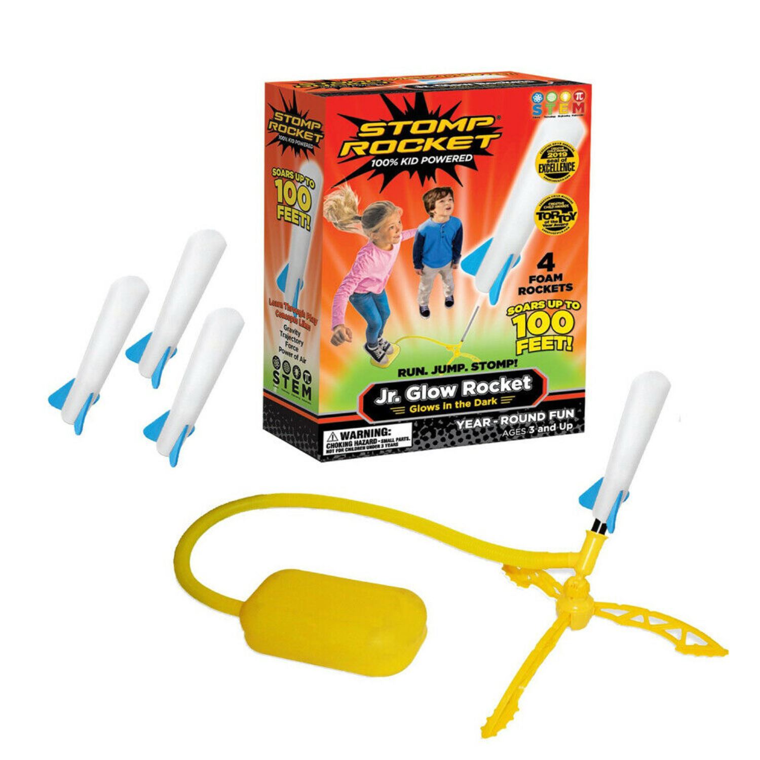 Stomp Rocket Jr. Glow mit 4 Raketen 365044