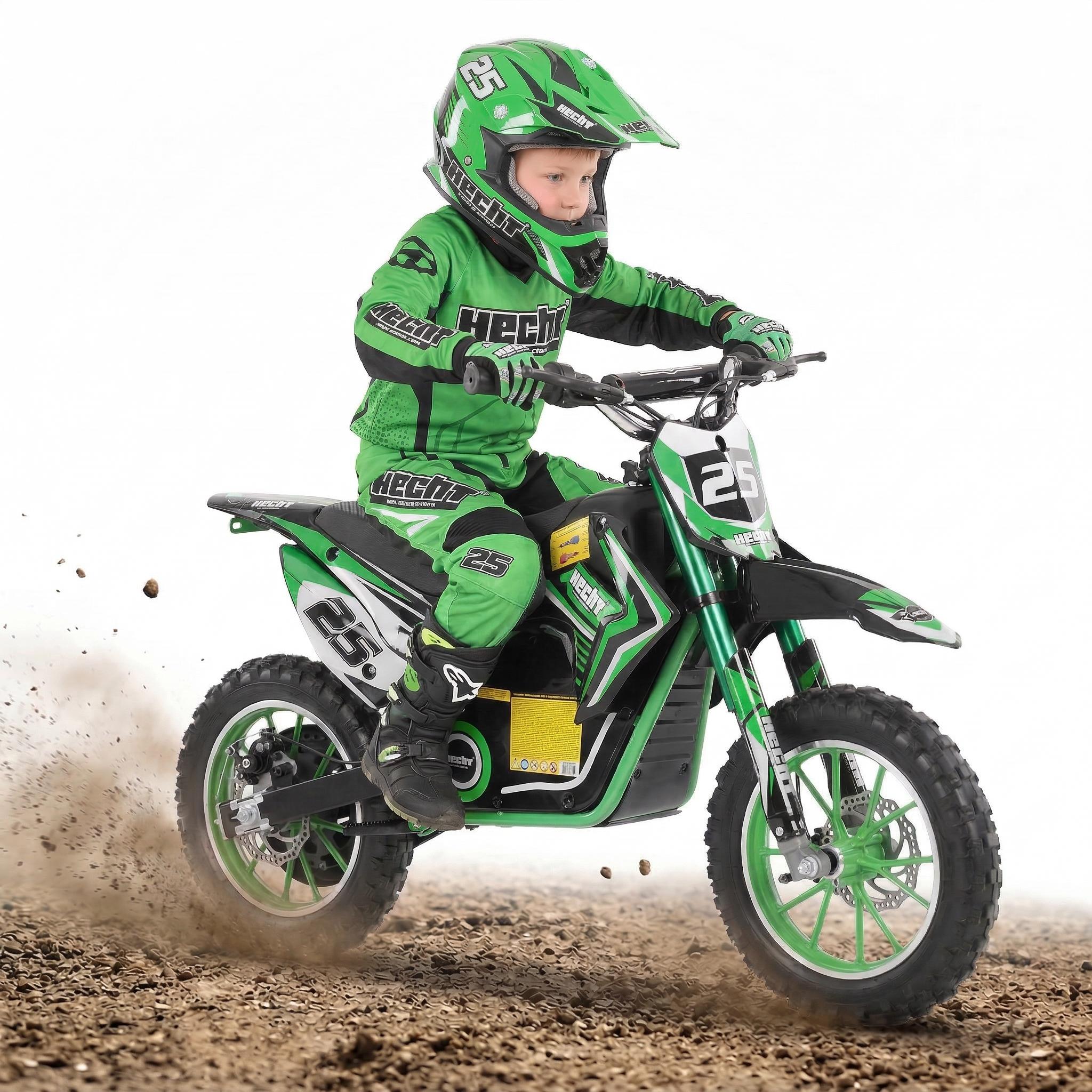 HECHT 54501 Pocketbike | Grün | 500W | 25km/h | 36V | 8Ah Akku | 8-12h Ladezeit