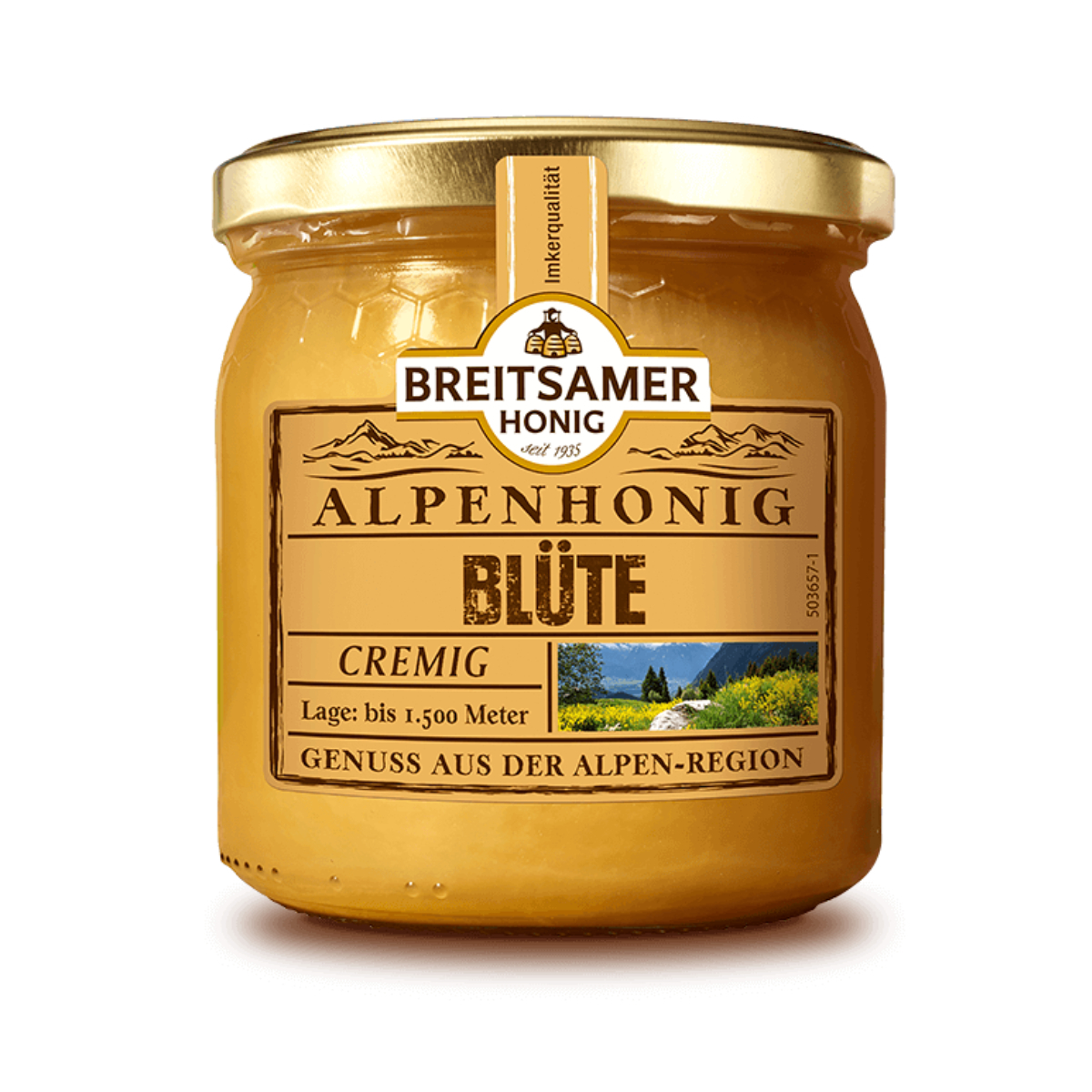 Breitsamer + Ulrich Breitsamer Alpenhonig Blüte aromatisch blumig und fein cremig 500g 42335