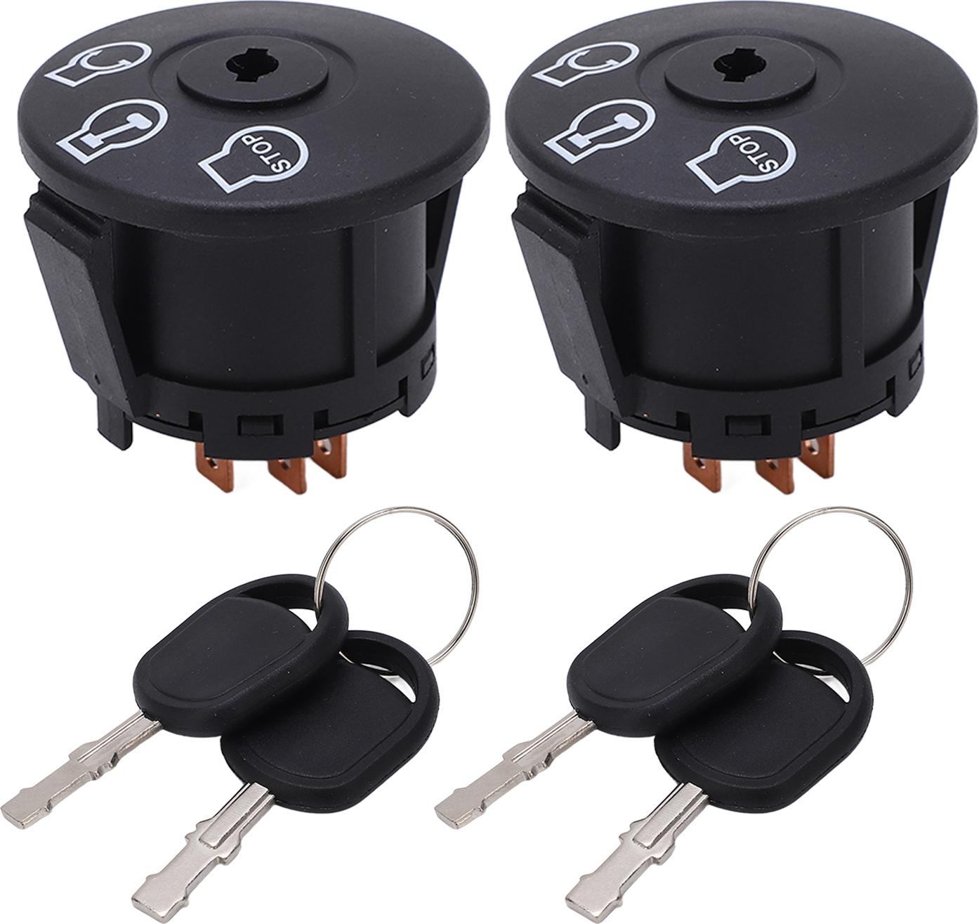 1 pár spínačov zapaľovania so 4 kľúčmi 725 0 4228, náhrada z nehrdzavejúcej ocele pre trávnikový traktor Cub Cadet RZT50 RZT54