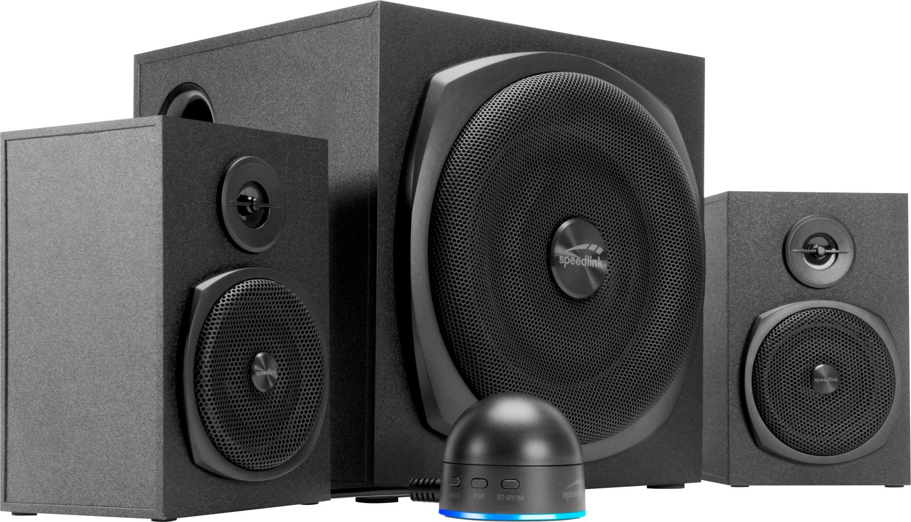 SPEEDLINK GRAVITY LT 2.1, 2.1 kanály/kanálov, 40 W, Univerzálne, Čierna, 1,5 m, 40 - 20000 Hz
