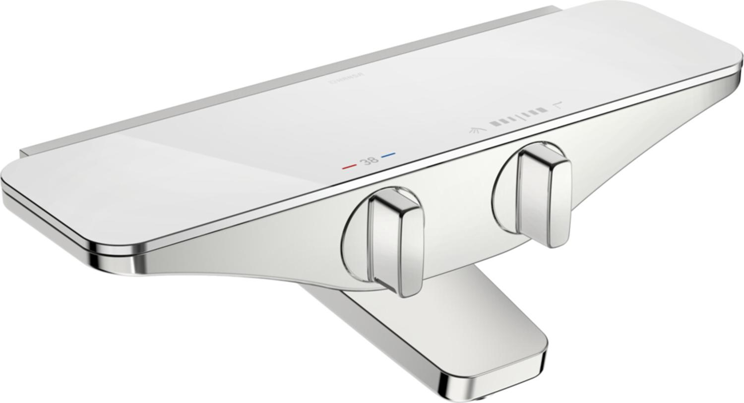 Hansa Wannen-Thermostat HANSAEMOTION AP, Glas, in Umstell. m Absp, chr./we 5864217182