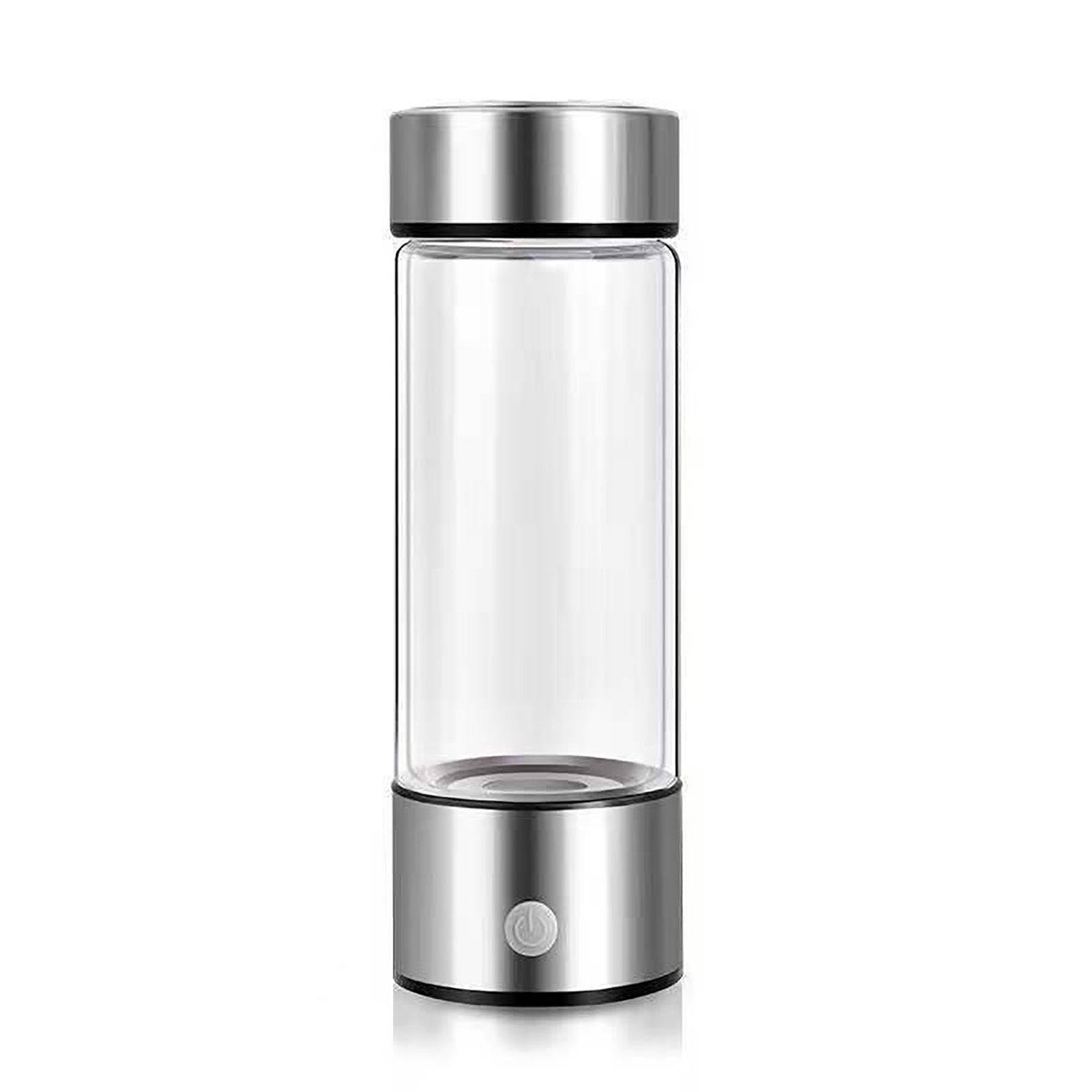 Cocosity 420 ml Wasserstoff-Wasser-Generatorflasche, USB-aufladbar, fördert den Stoffwechsel, tragbarer Wasserstoff-Wasser-Generator, 220 V, Silber