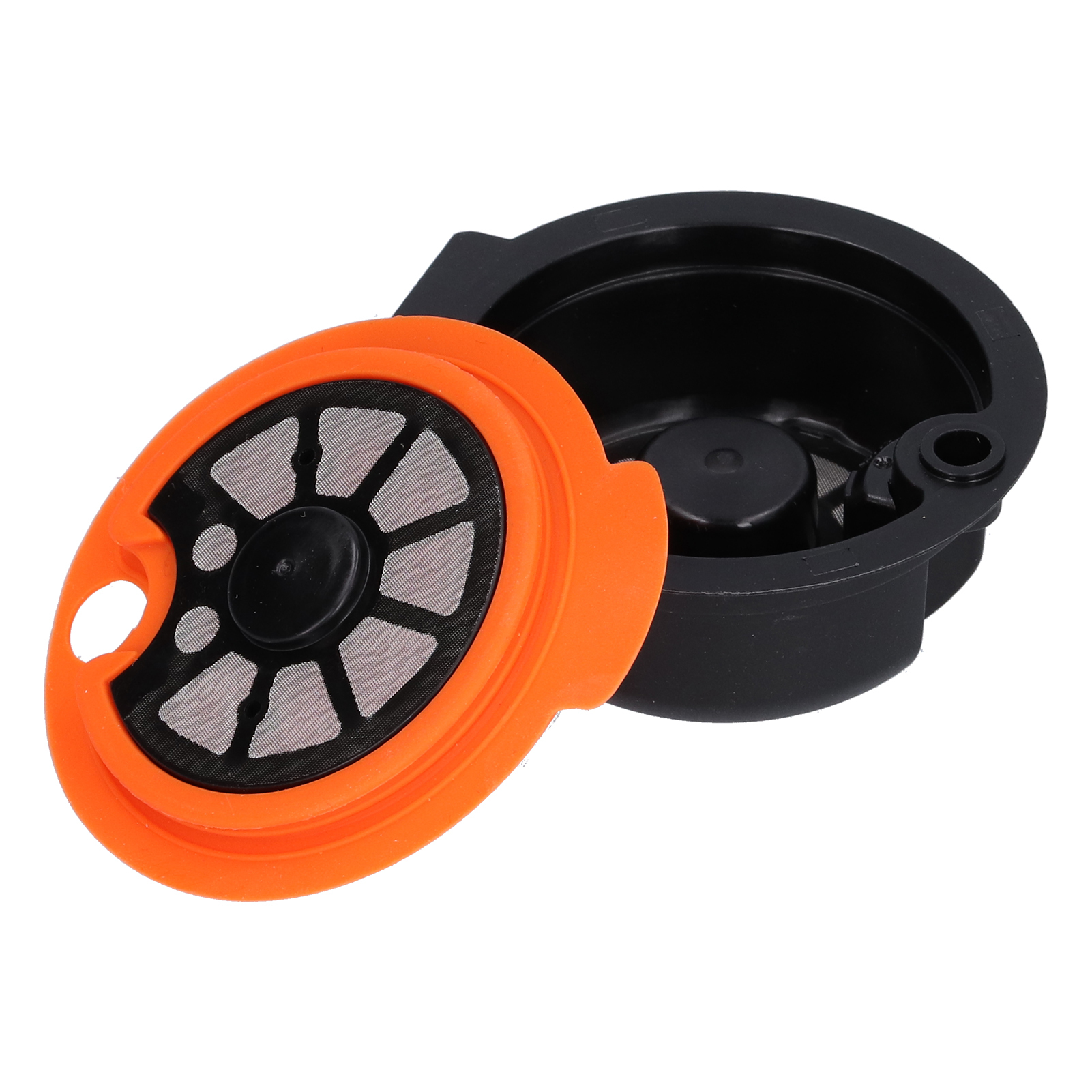 Opakovane použiteľné kávové kapsule Kávový filter pohár s kefou lyžice Home Office Cafe AccessoriesOrange 180ML