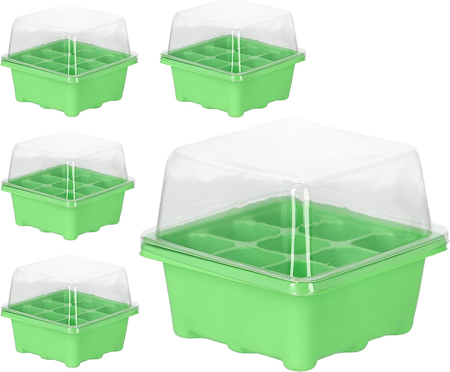 KOTARBAU® 5er Set Anzuchtkasten mit 9 Keimschalen zur Anzucht von Pflanzensamen