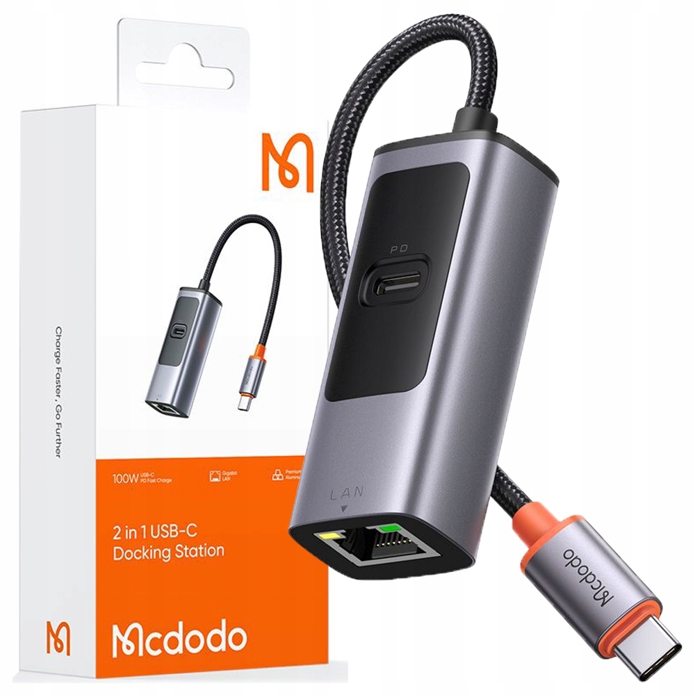 Mcdodo Adaptér Adaptér Usb-C Ethernet Gigabit Rj45 Síťová Karta 1000