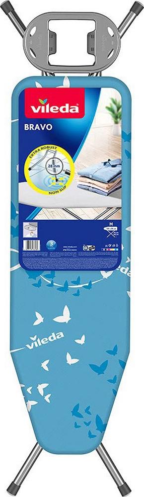 Bügelbrett Vileda Bravo Blau Stahl 120 x 38 cm Geometrisch S7901219