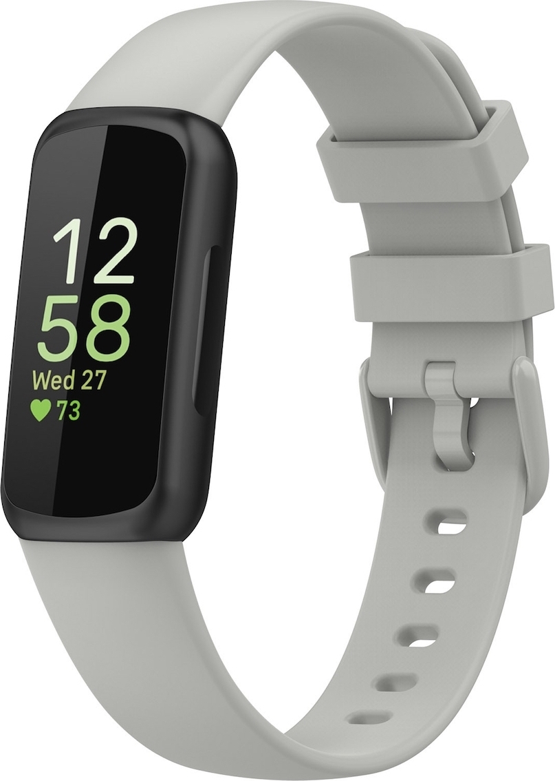 Pre Fitbit Inspire 3 jednofarebné silikónové hodinky veľkosť L šedá náhradný náramok inteligentné hodinky