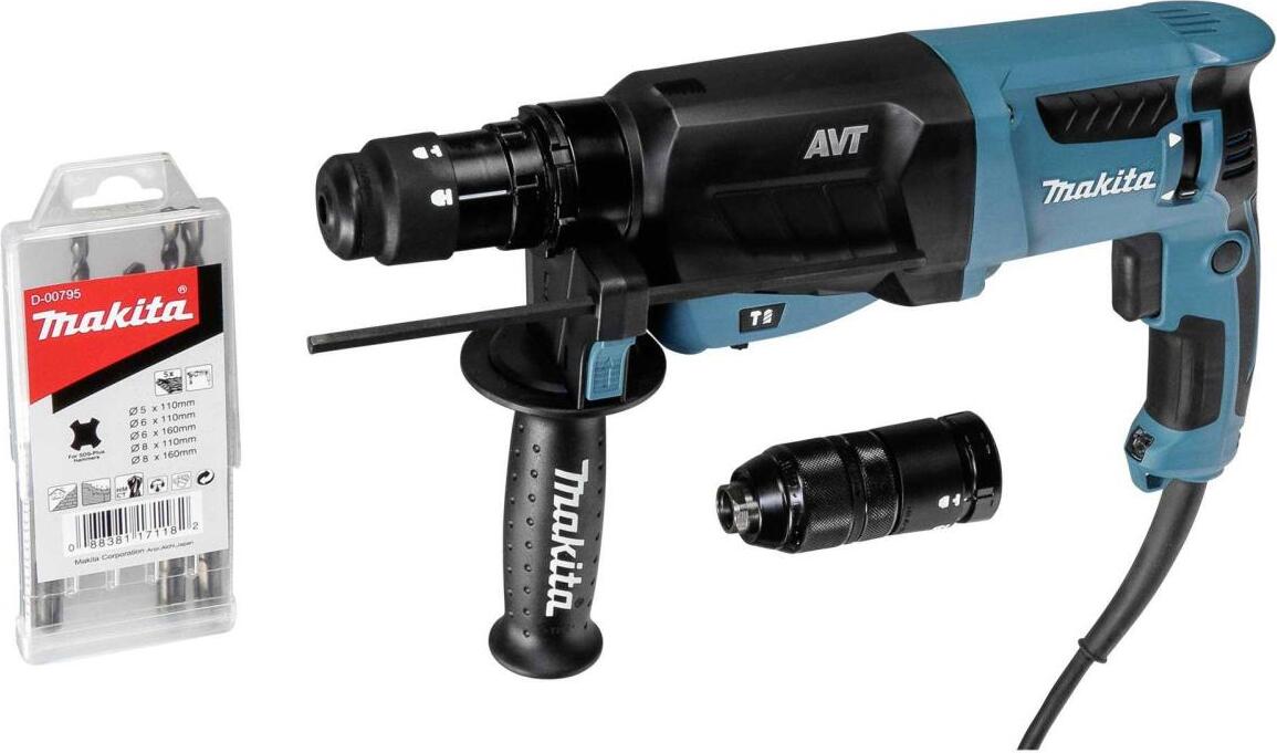 Marteau Perforateur Makita HR2631FT13 SDS-Plus 800W - 3 Fonctions Perçage/Burinage
