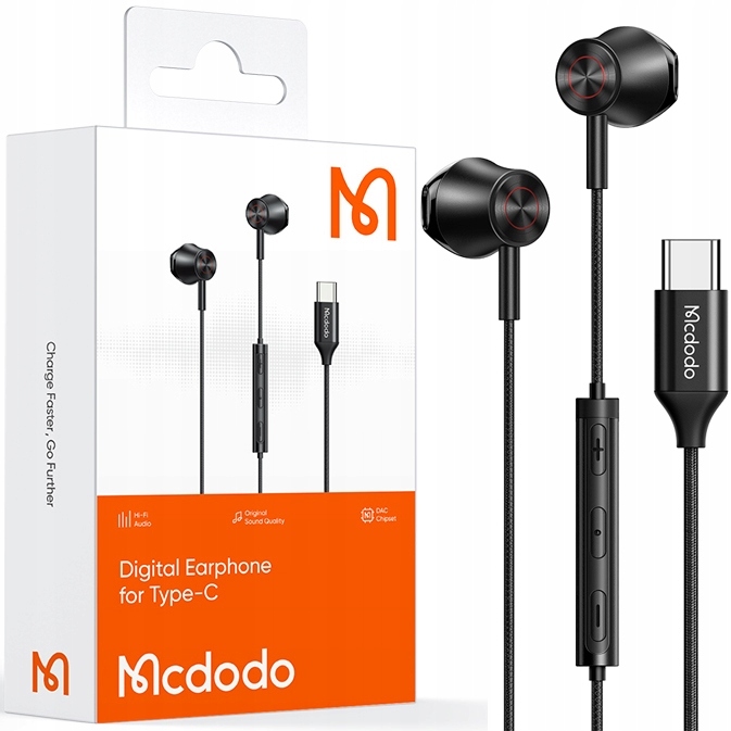 Slúchadlá Mcdodo HP-4070, USB-C, čierne