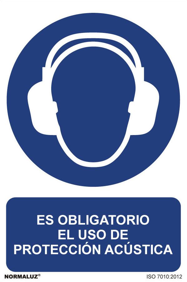 Normaluz Pflichtkennzeichen "Verwendungspflicht – Mit Gehörschutz" (PVC 0,7 mm) 30x40 cm 8969