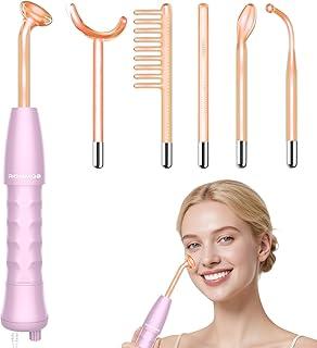 Akhan Hochfrequenzstab Gesicht, ROMMQB Professionelle 6 Neon-Hauttherapiegerät, Tragbare Haut Licht Hochfrequenzgerät für Haarwachstum, Akne, Falten-Reduzierung, Hautstraffung Hochfrequenz Gerat Massager 174874552