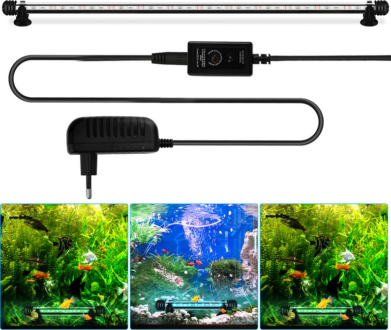 Yakimz 62cm LED Aquarium Schildkröten Mondlicht Beleuchtung Mollusken Süßwasserfische RGB RL-HG6499-1-CTa