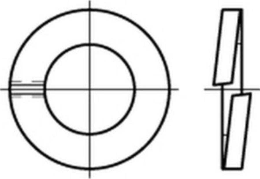 Reyher Federringe DIN 127 Federstahl B 16 gal Zn 8 DiSP (Dickschichtpass. (250) 000127005020160000