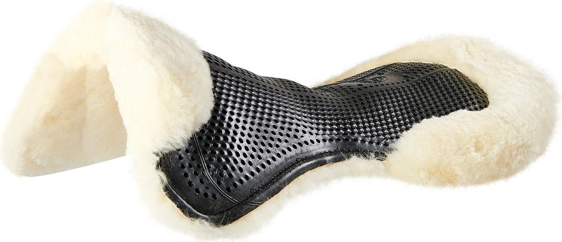 Acavallo Gel Pad mit Lammfell, Größe:M, Farbe:black/natural