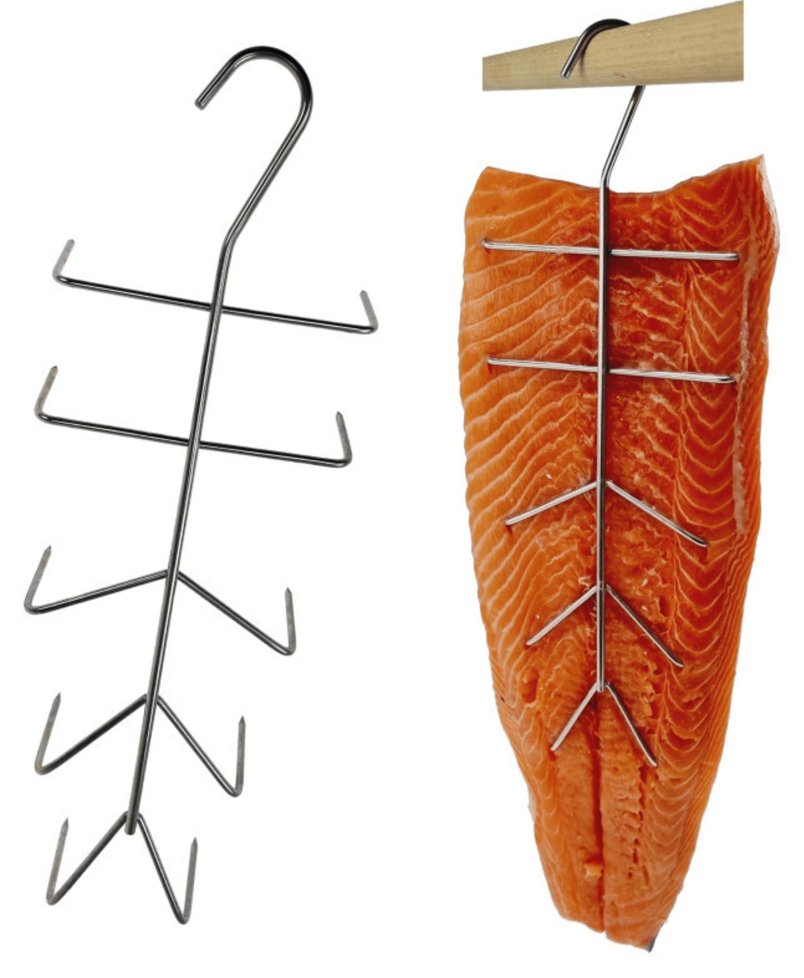 Alcofermbrew Haken zum Räuchern von Fisch 33cm x 10 - Räucherhaken, Räucherfischhaken, Fleischhaken, Metzgerhaken