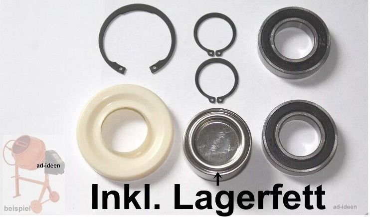 Ad Ideen Trommellager Reparatursatz Betonmischer Lager 130 125 145 Passt bis 145L Neu LA9