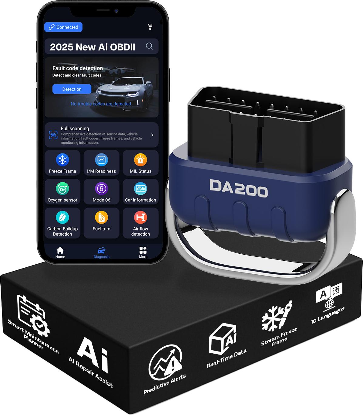 MMOBIEL KI OBD2 Scanner – Intelligentes Diagnosegerät - Chatbot, App & PDF-Berichten AI OBD - 7654