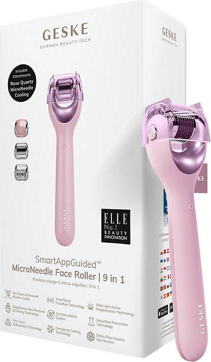 Micro Needle Face Roller 9in1 Geske with APP (pink)