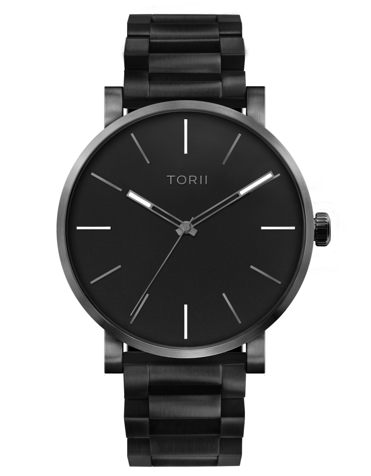 Herrenuhr TORII A45BB.BA klassisch schwarz zum Schwimmen.
