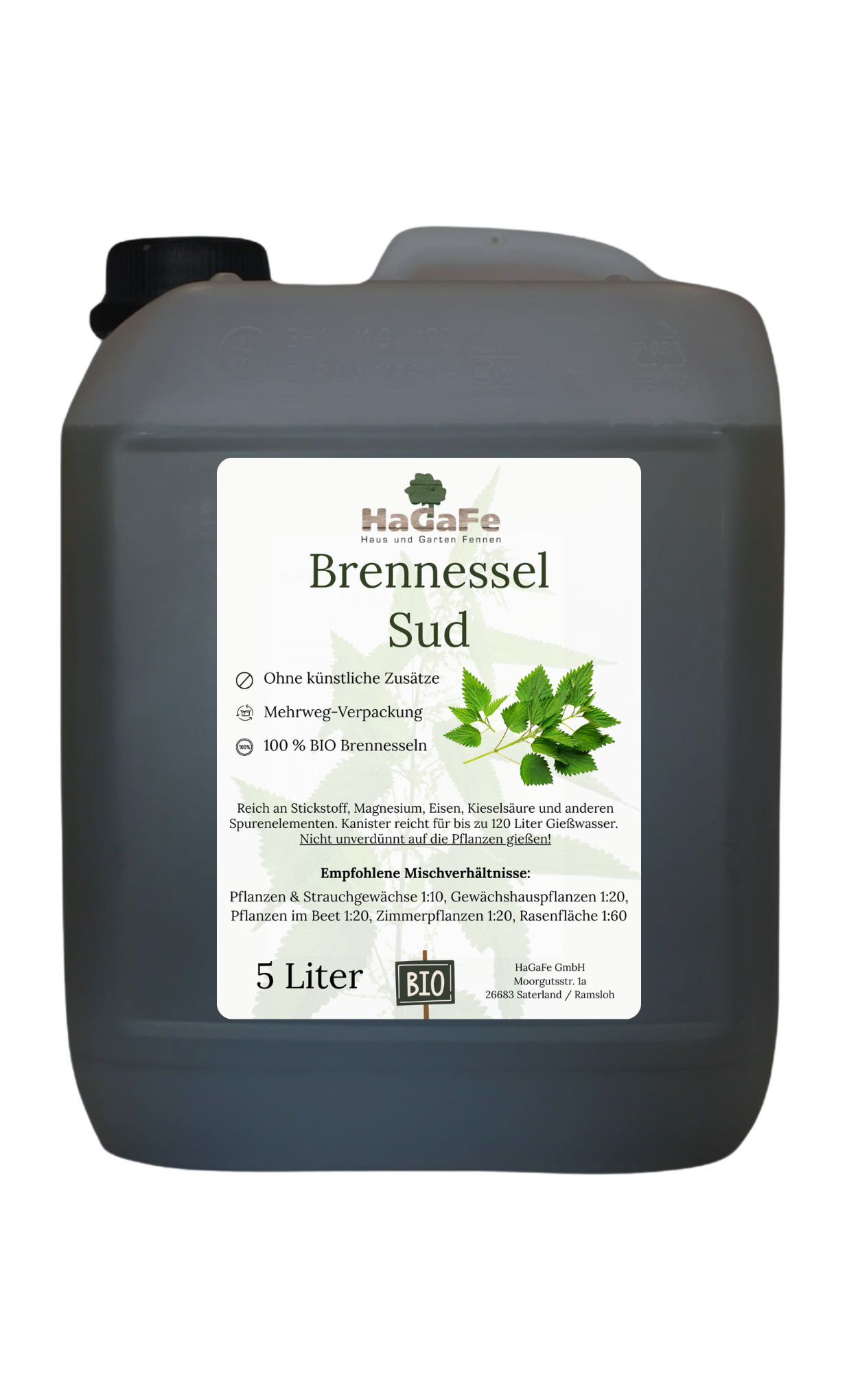HaGaFe Brennnessel Sud 5 Liter Brennnesseljauche Brennnesseldünger