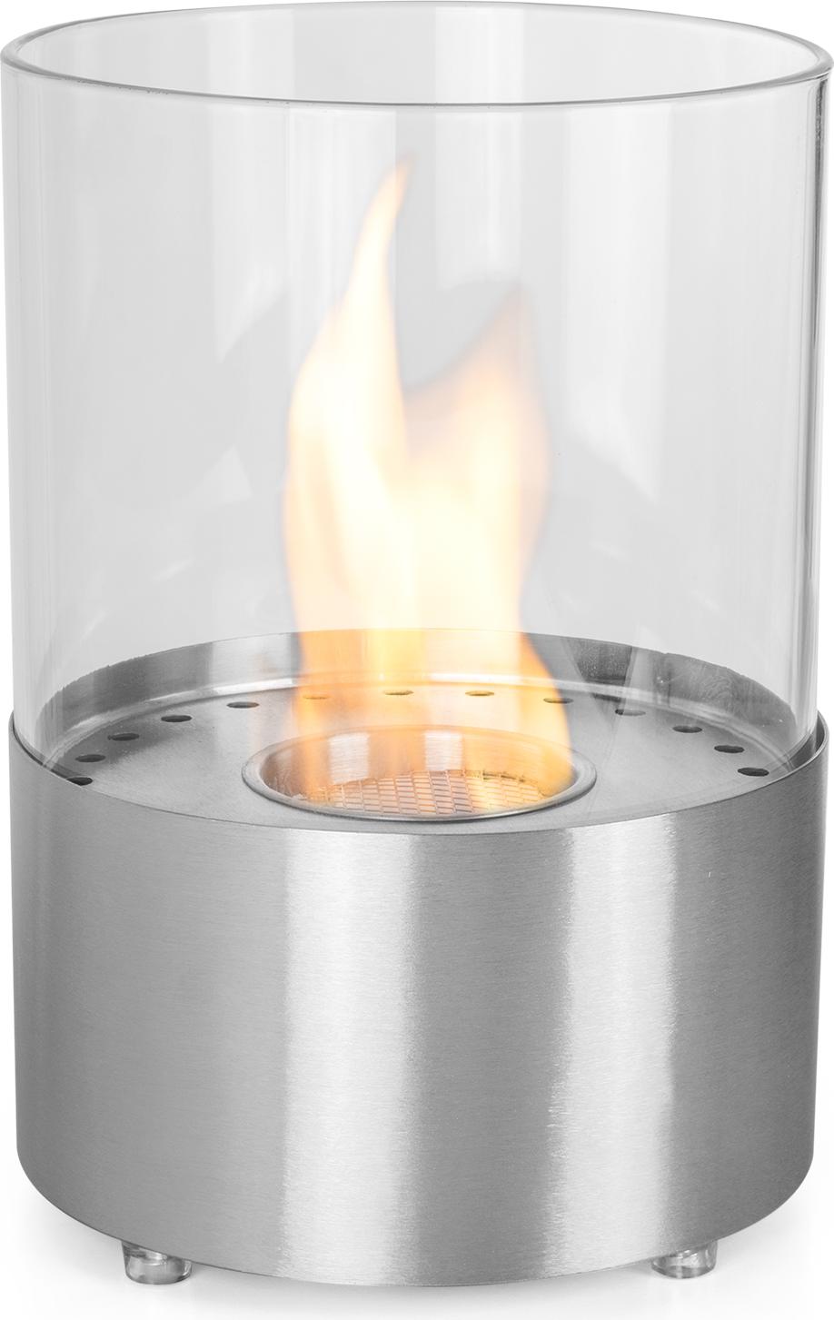 Moritz etanolový krb stolový krb I 29 x 20 x 20 cm nerezová oceľ I stolový krb okrúhly I 500 ml nerezová plechovka I bioetanolový krb I bioetanolový sporák vnútorný vonkajší I vnútorný vonkajší I bioetanolový horák