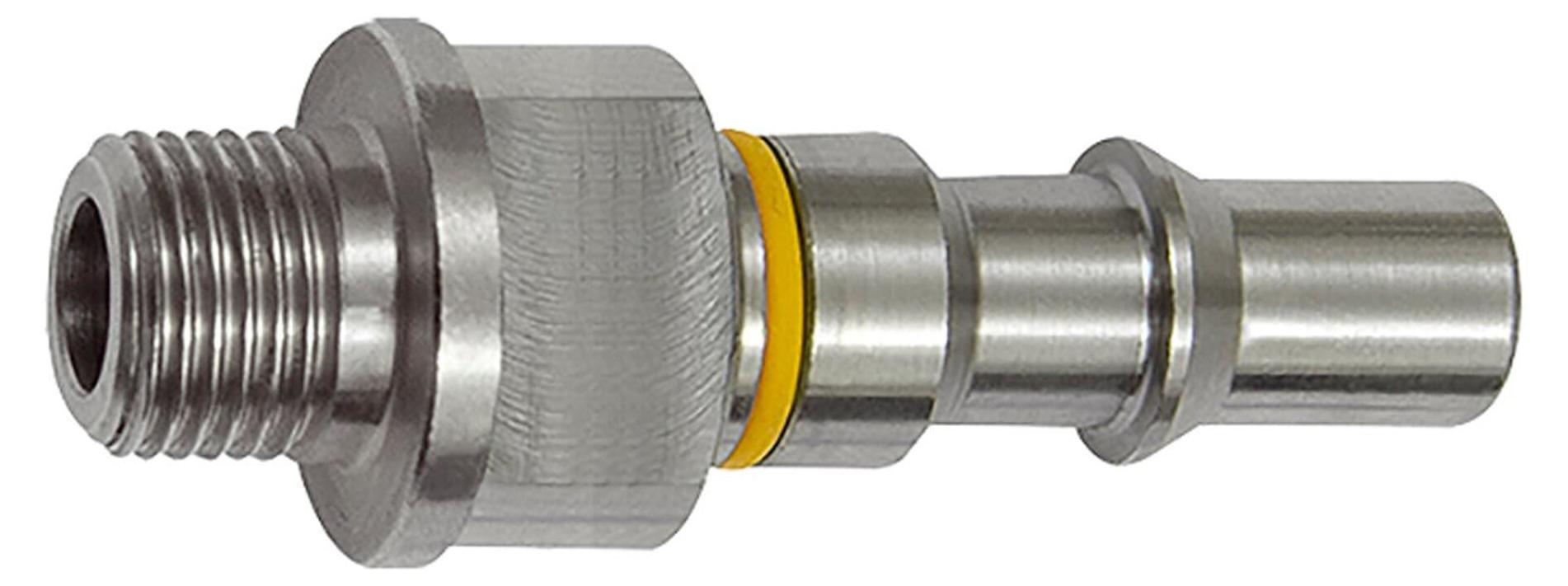 Riegler Unverwechselbarer Nippel NW 6, ISO 6150 C, G 1/4 AG, gelb 426.61-GE