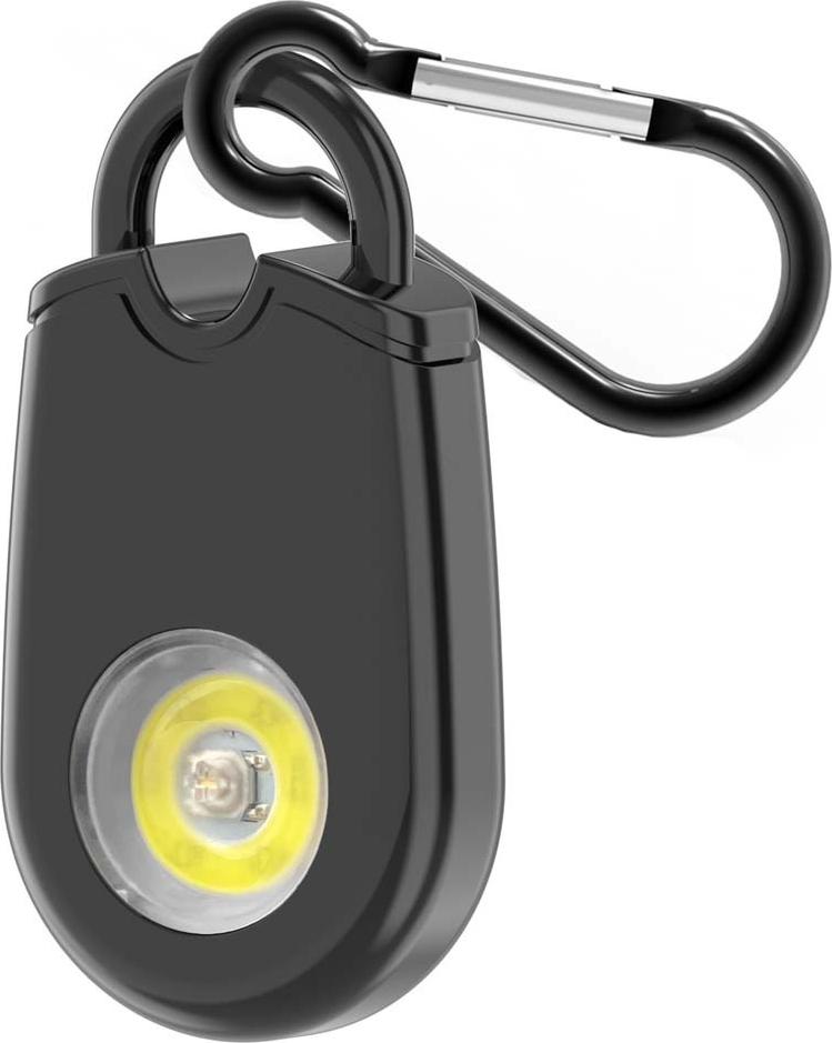 INF Ultra Helle LED Persönlicher Sicherheitsalarm - 125dB Notfallalarm Schwarz 392260
