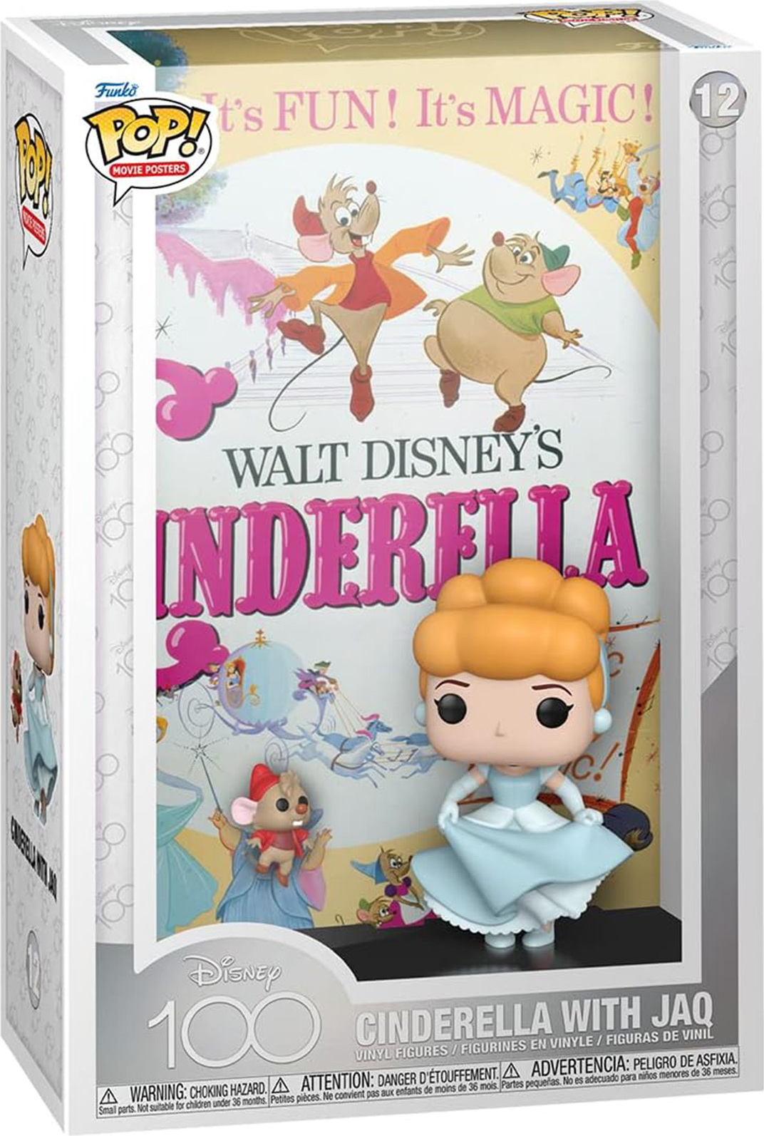 Walt Disney 100 Cinderella - Cinderella With Jaq 12 - Funko Pop! Movie Posters 67498
