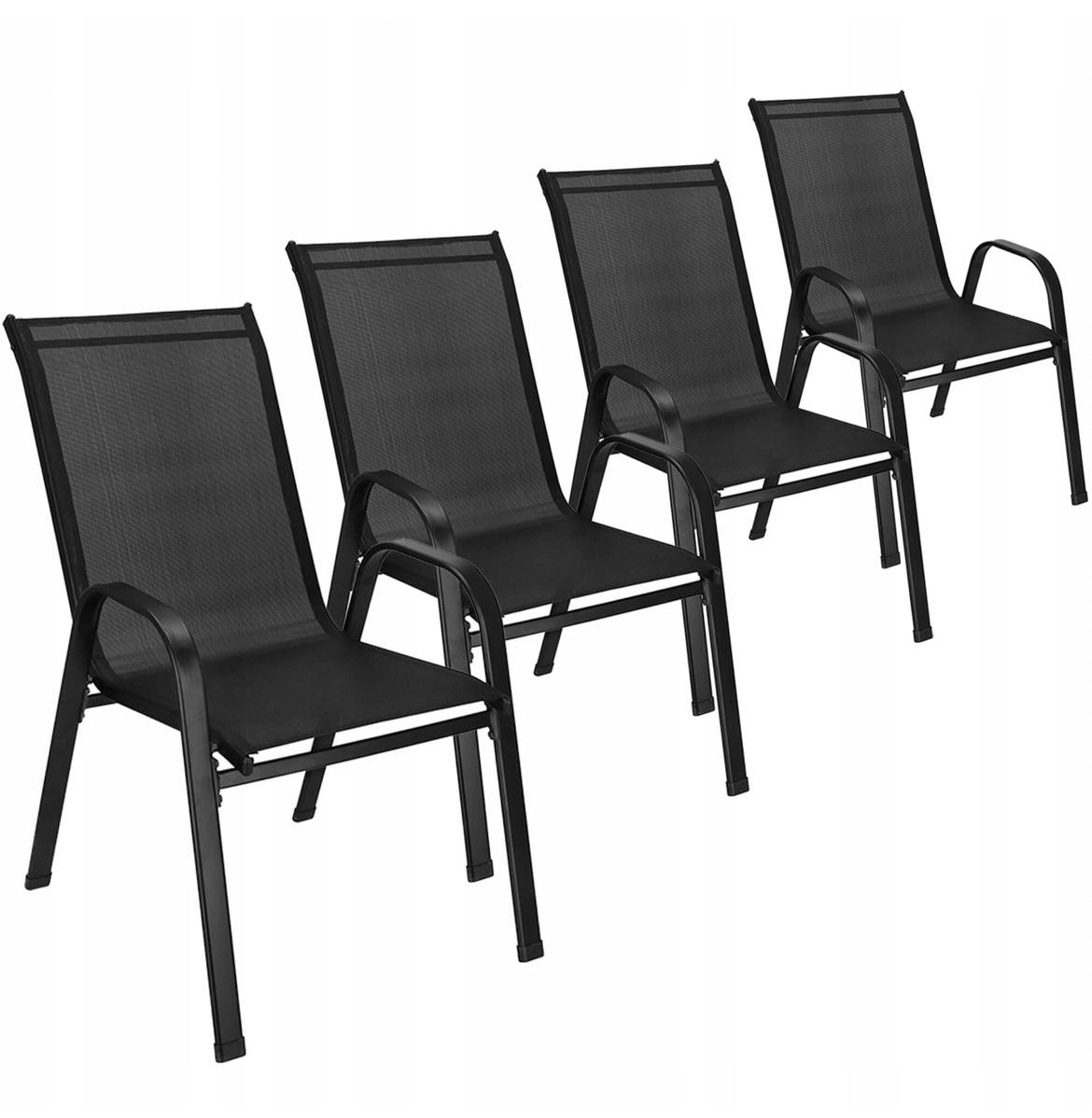 Brak Gartenstühle 4er Set, bequeme und leichte Stühle für Terrasse und Balkon
