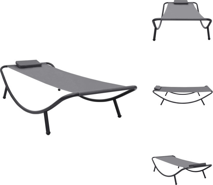 vidaXL Gartenbett Grau 200×90 cm Stahl - Gartenbetten TLS48082