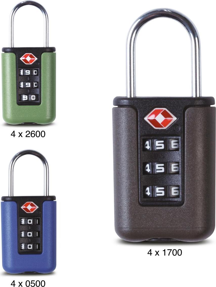 Worldpack WOLRDPACK TSA-Zahlenschloss-Sortiment 10460-9900