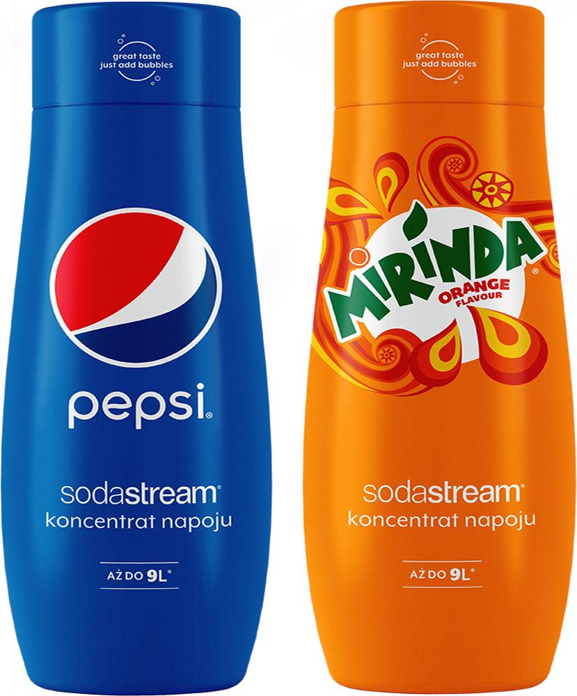 Sirupy Sodastream MIRINDA a Pepsi