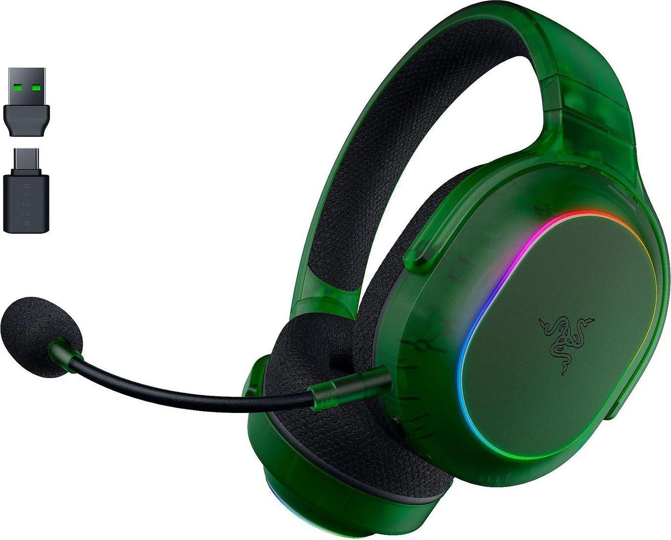 Razer Barracuda X Chroma, Bezdrôtový, Hranie, 20 - 20000 Hz, 285 g, Slúchadlá s mikrofónom, Zelená