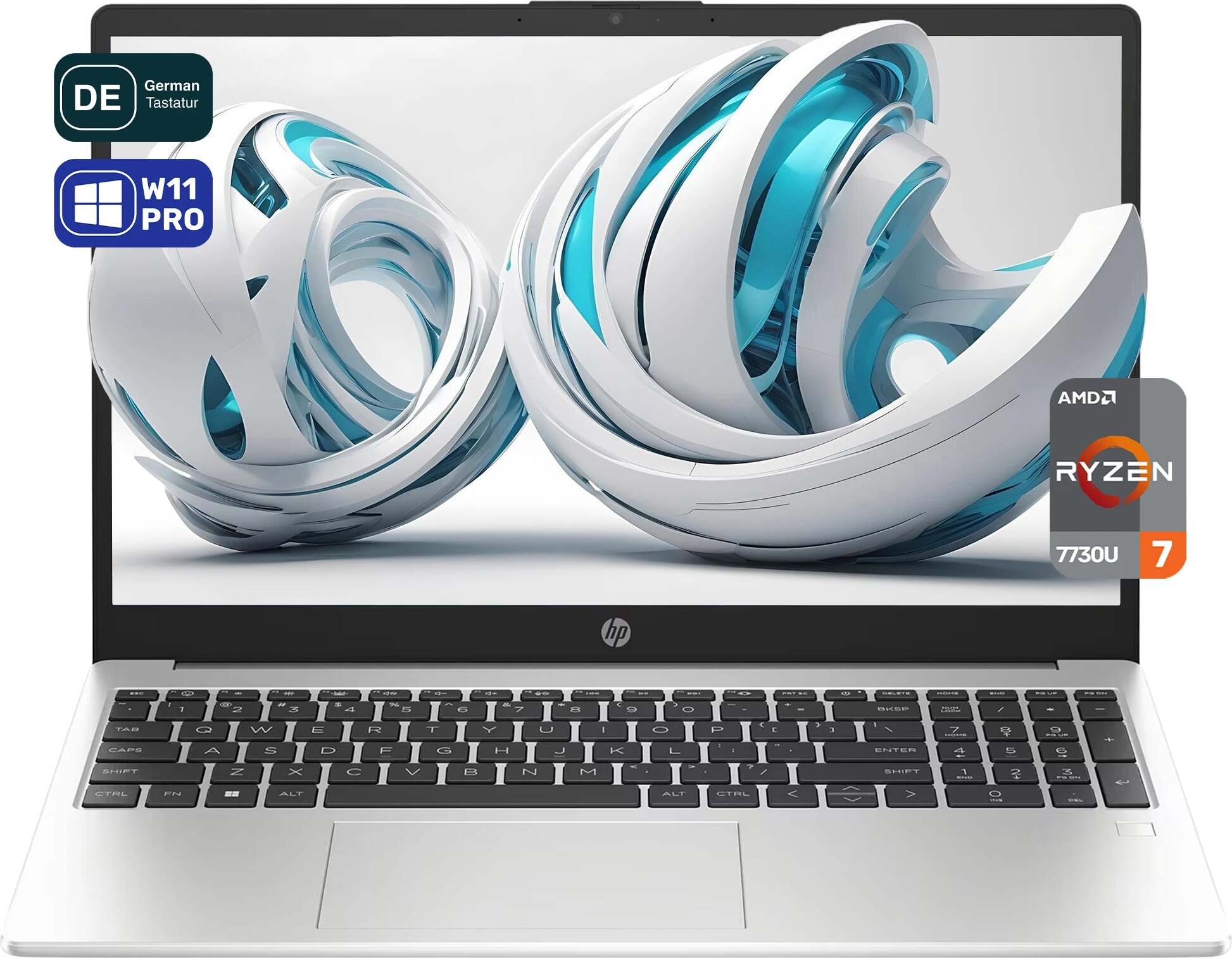 HP 255 G10 Business Laptop, Ryzen 7 7730U, 15.6