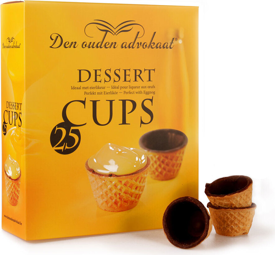 Den Ouden Advokaat Waffelbecher mit Zartbitterschokolade