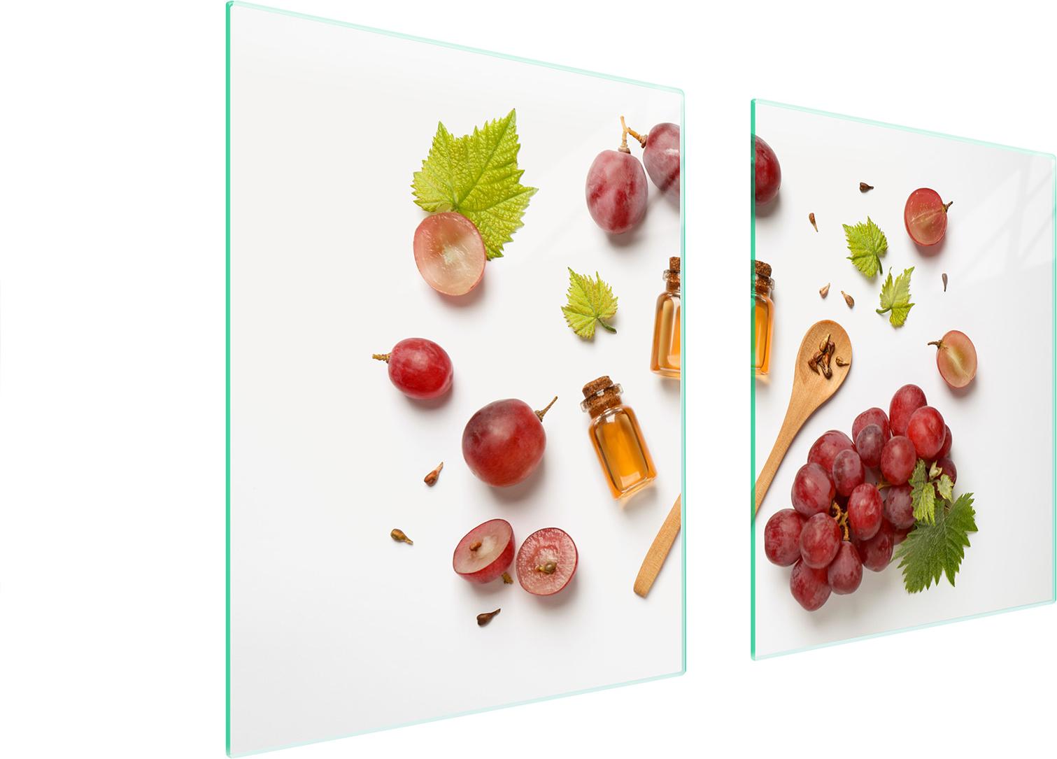 TMK ArtDeko Glas-Herdschutzplatte 85x52 cm mit Fruchtmotiv