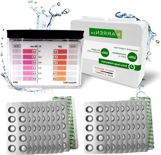 Famanu Schwimmbadtester pH und Chlor - 200 Testtabletten - DPD1 und fenolrot SHSHOP