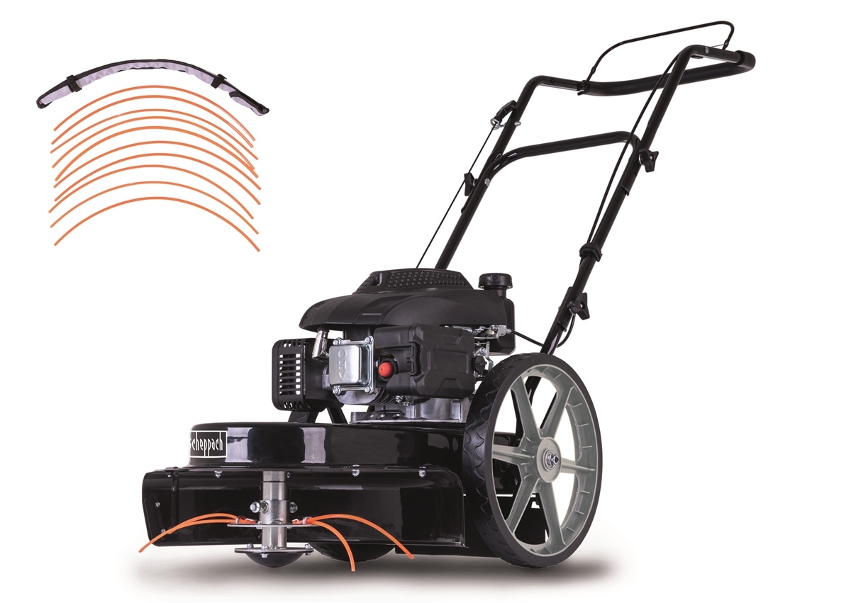 Scheppach Wiesenmäher HMP161-56B, 56 cm Schnittbreite, 4,1 PS, Benzin, Hochgrasmäher für unwegsames Gelände 58112199983