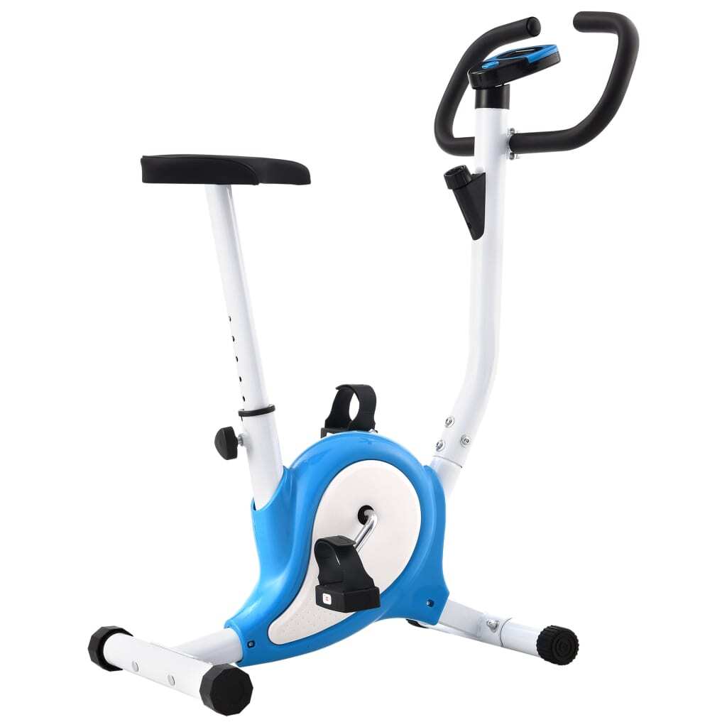 vidaXL Cvičebný bicykel s remeňovým pohonom Blue