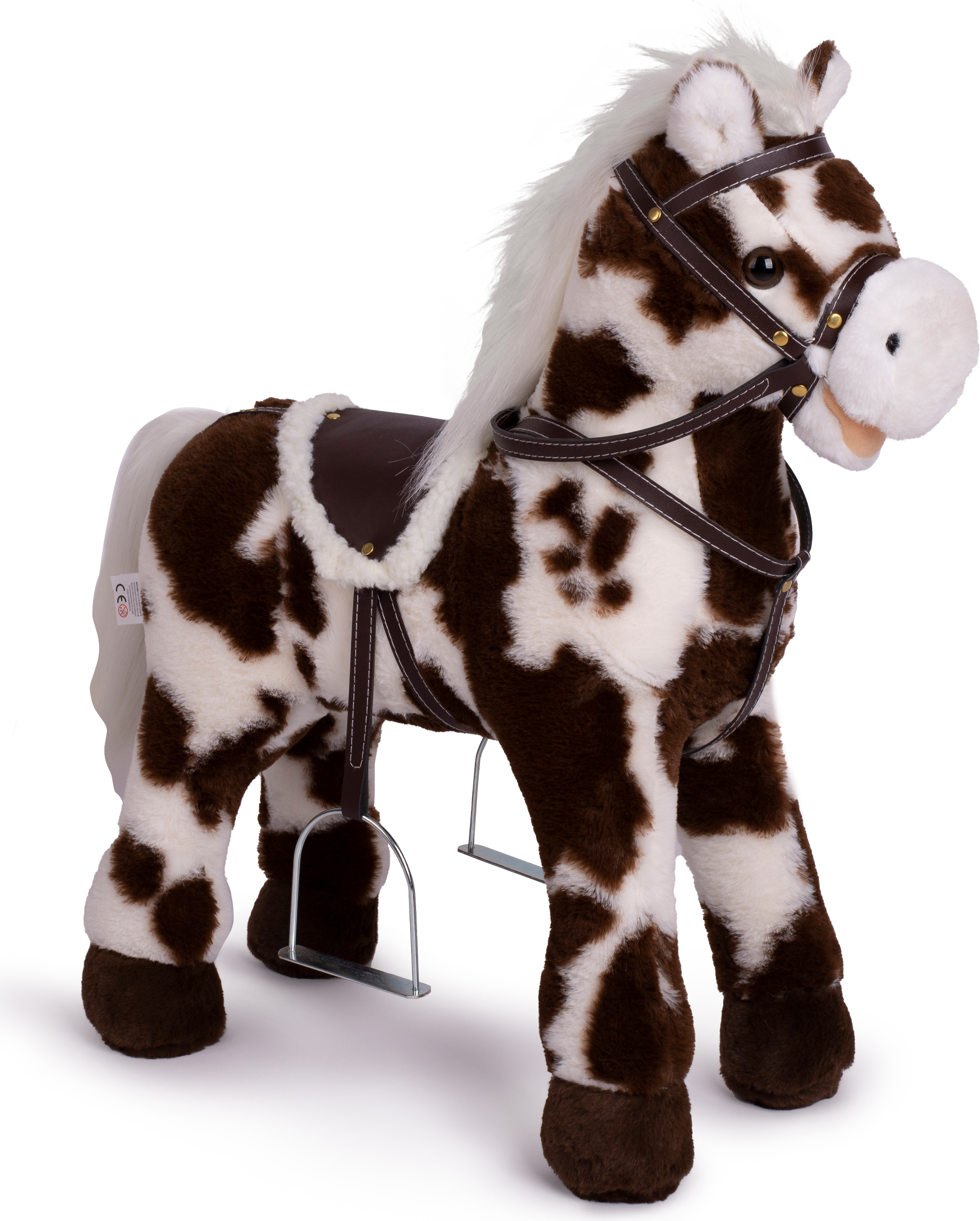 Pink Papaya Stehpferd zum draufsitzen | 60cm Spielpferd zum Reiten | Pferd zum Reiten für Kinder mit Sound | Sattel Pferd - Felix 45534