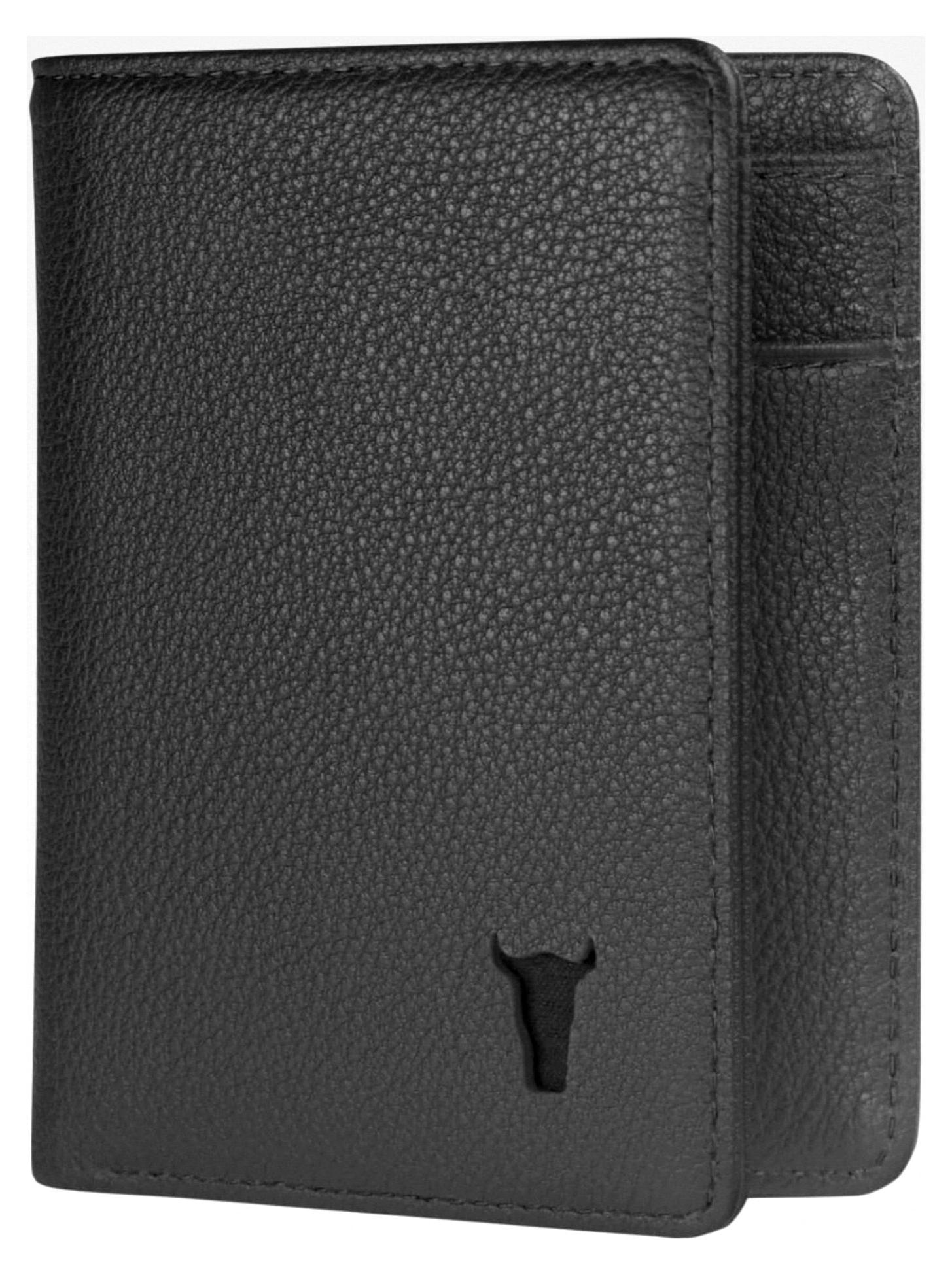 Markenlos Herren Geldbörse - Echtleder-Geldbörse mit RFID-Schutz