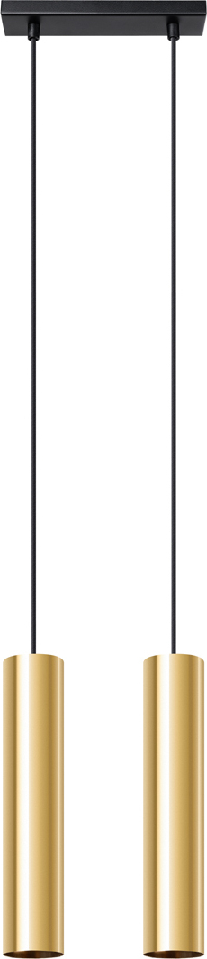 Pendelleuchten LAGOS 2 glanzgold 2xGU10 10W Stahl 90x6x30cm Sollux Lighting