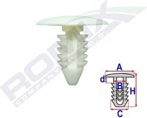 10x ROMIX C70180 Clip radseitig, motorseitig