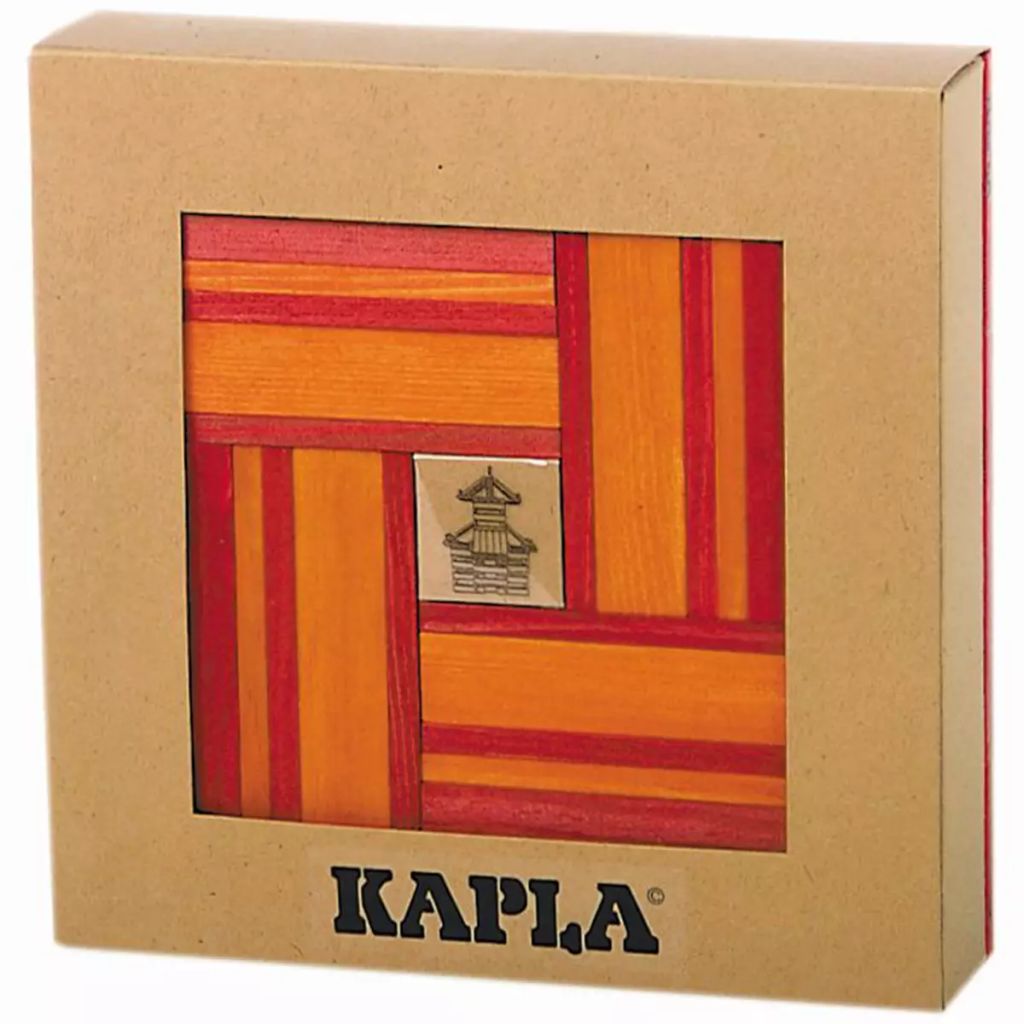 Kapla 40 Rood-Oranje Plankjes met Voorbeeldboek 413198