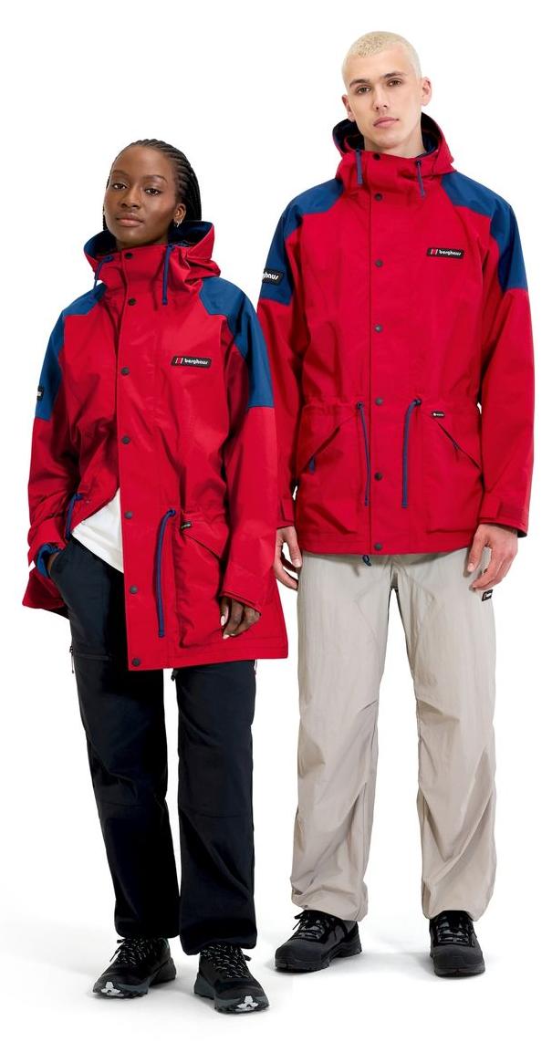Meru Mountain Jacket (Unisex) - wasserdichte GORE-TEX-Jacke im Retro-Look - Berghaus, Farbe:Definitely Red/Hale Navy (RED/DKBLU), Größe:UK 3XL // DE 60 Berghaus-4A002434MK8-3XL (60)