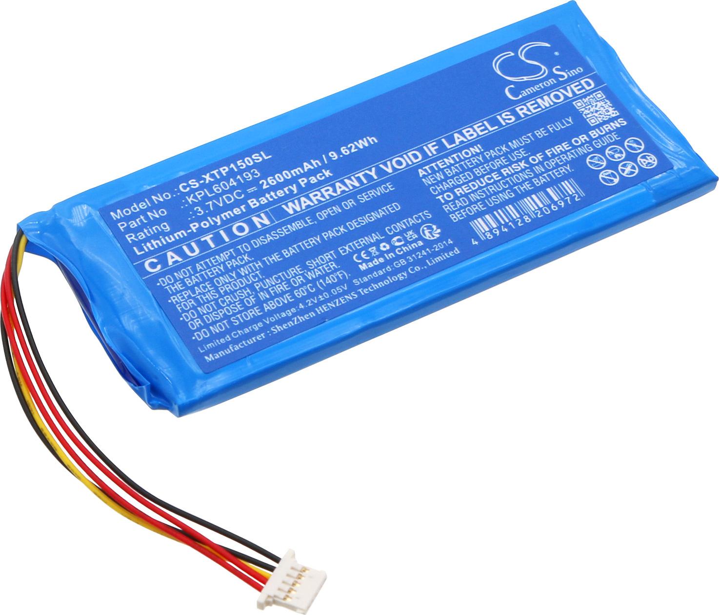 TECHTEK Akku Kompatibel mit [XTOOL] A30 PRO Diagnostic Scan Too, TP150 TPMS Diagnostic Tool Ersetzt KPL604193