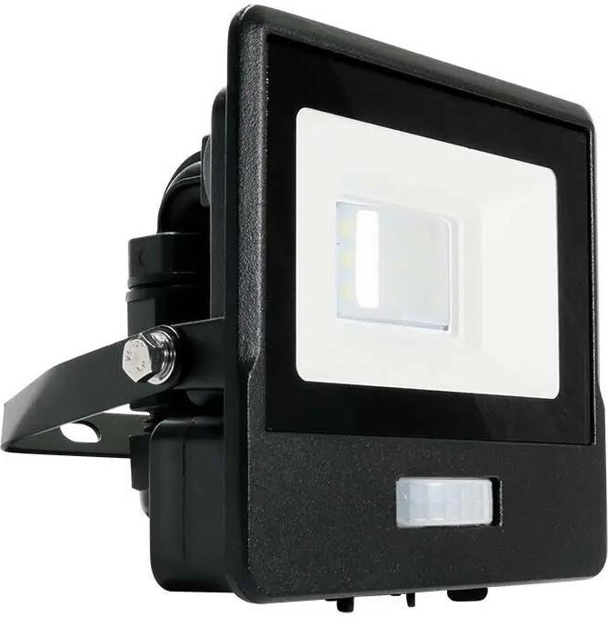 V-TAC 118S-B LED Flutlicht 'V-TAC 118S' mit PIR-Sensor, 10W, 735lm, IP65, für Außenanwendungen 20256