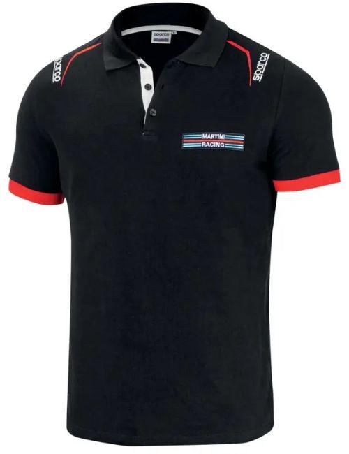 Verkauf Sparco Martini Racing Poloshirt - 100% Bauwolle - Größe S - Schwarz Farbe